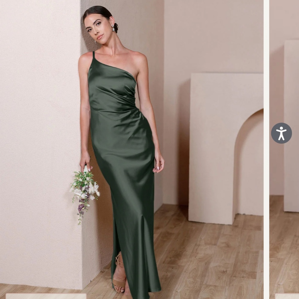 revelry jade bridesmaid dress